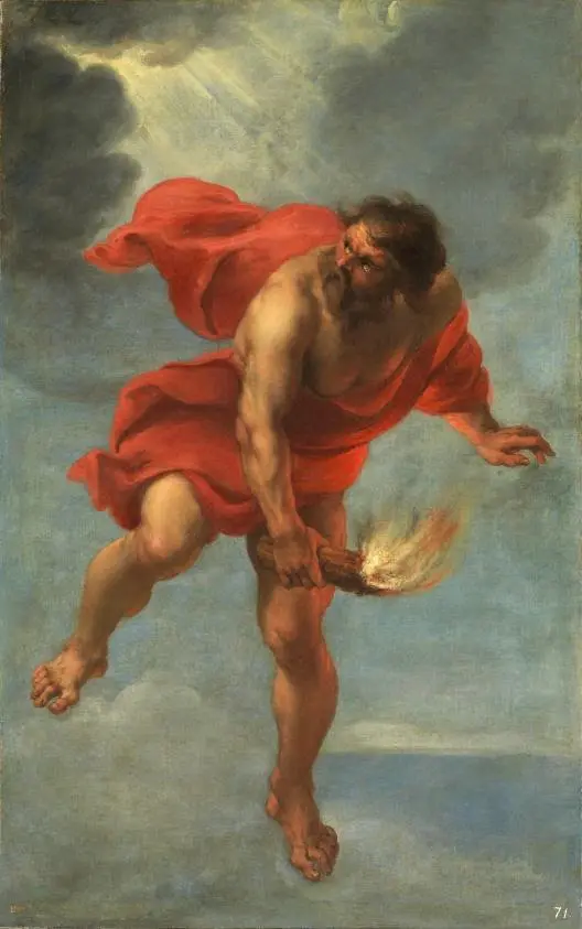 Prometeo robando fuego
